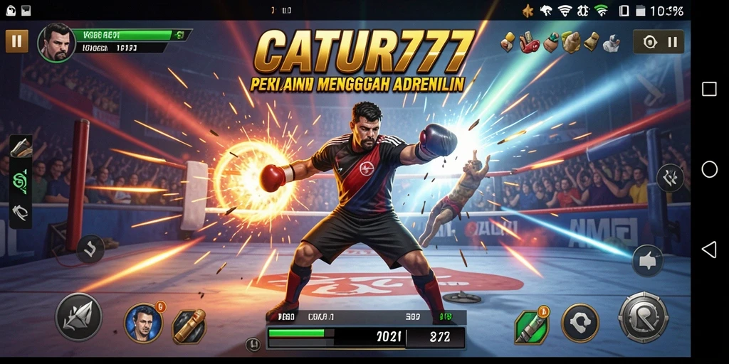 Tampilan aksi yang mendebarkan dalam CATUR777 dengan pertarungan intens.