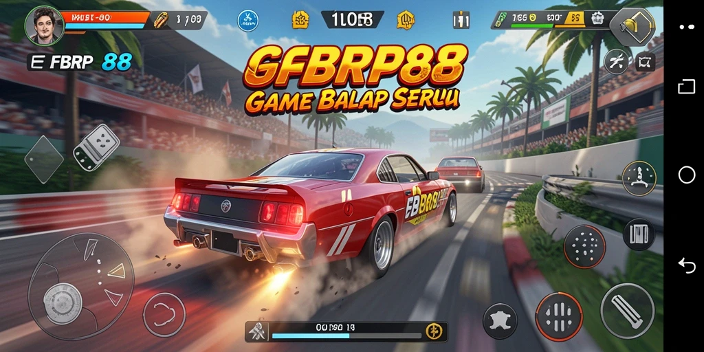 Gambaran gameplay balapan FBRP88 yang penuh tantangan dan seru.