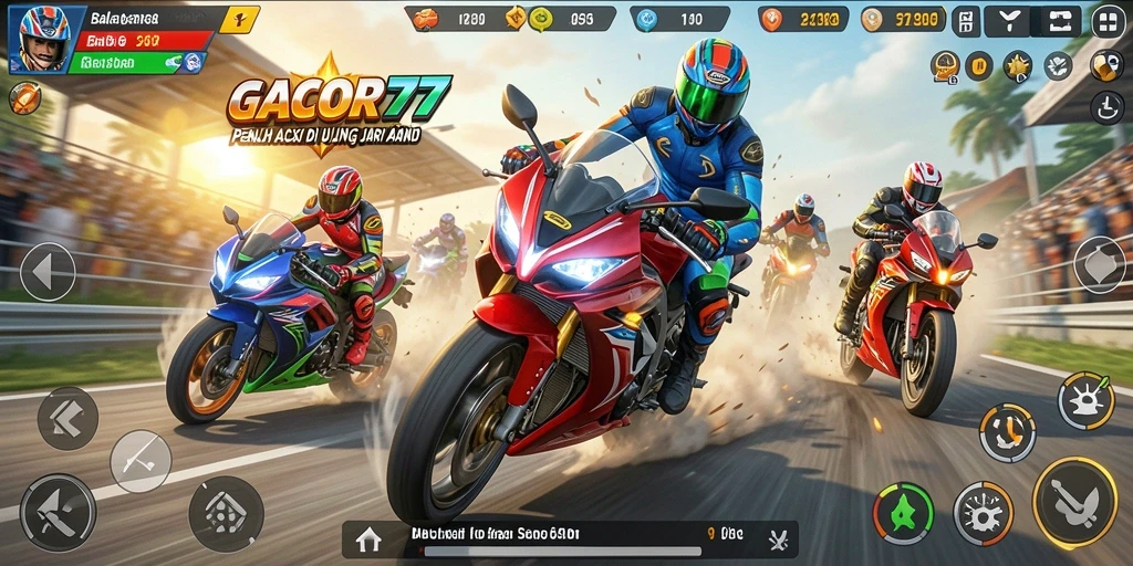 Gameplay GACOR77 yang mendebarkan dan menantang di lintasan balap.
