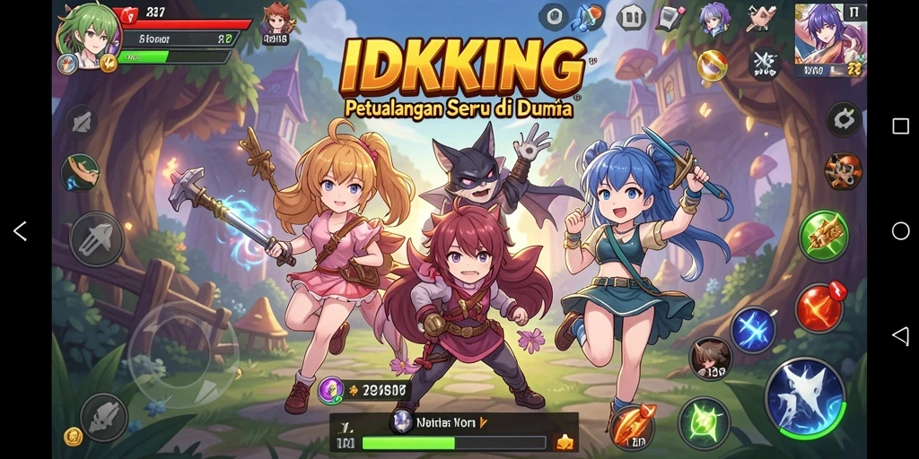 Gameplay seru dalam dunia anime yang memukau.