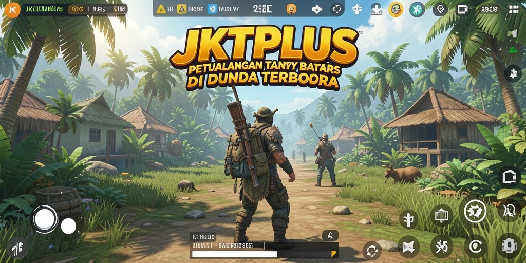 Tangkapan layar yang menunjukkan eksplorasi dunia terbuka JKTPLUS.