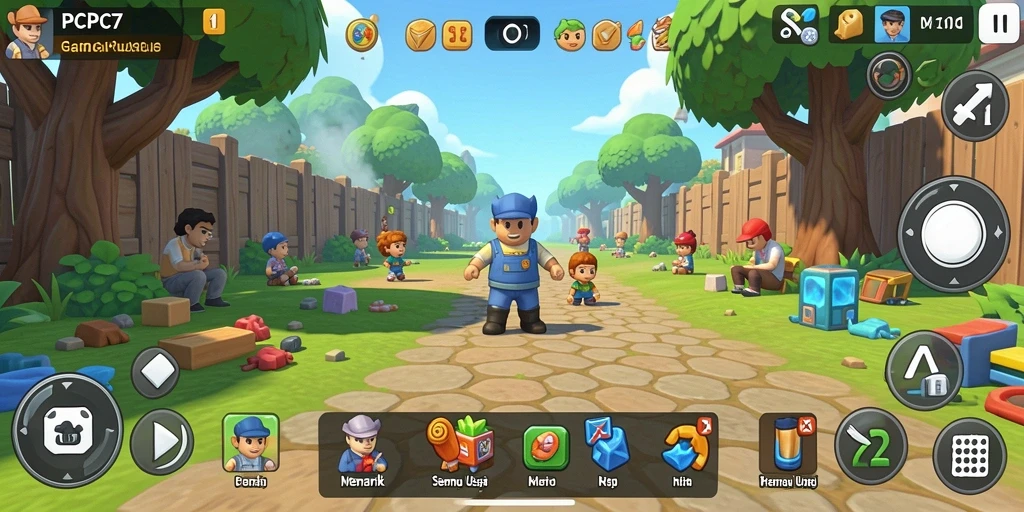Tampilan gameplay PCPC7 dengan teka-teki yang penuh warna dan menantang.