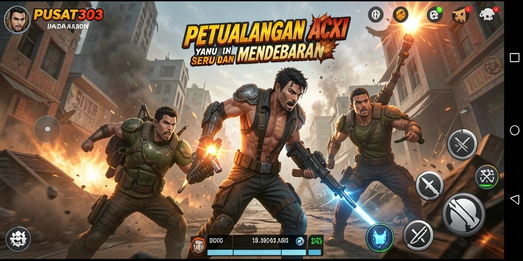 Tampilan gameplay PUSAT303 yang mendebarkan dan penuh aksi.