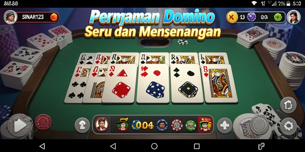 Tampilan seru gameplay domino di SINAR123.