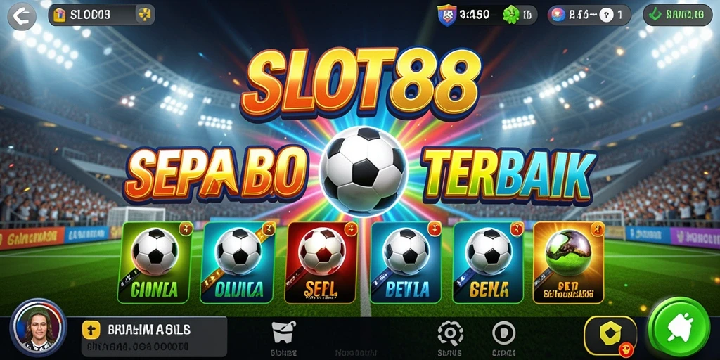 SLOT88 menunjukkan gameplay seru dengan tema sepak bola yang menawan.