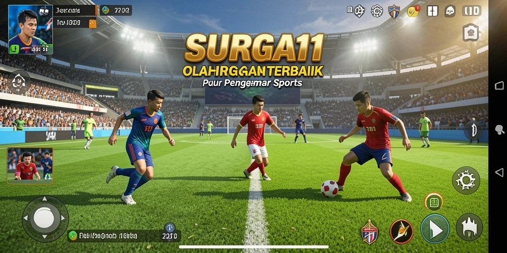 Gameplay seru SURGA11 dengan aksi olahraga yang mendebarkan.