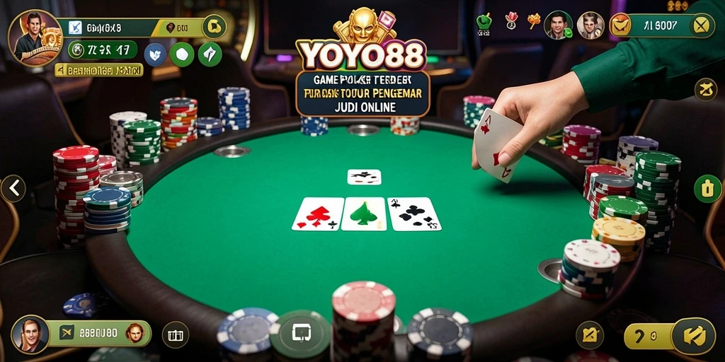 Tampilan gameplay menarik dari YOYO88 yang menampilkan aksi poker.